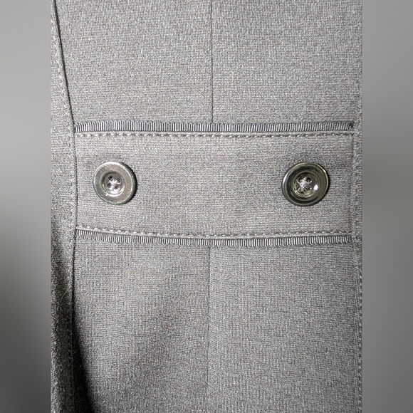 WHBM Black Ruffle Double Breasted Blazer Size 2 Corpcore Coquette Dark Academia - Picture 7 of 11